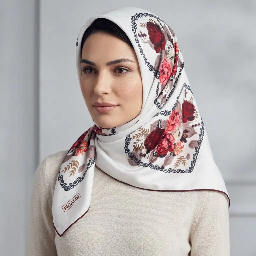 çiçek desenli şal