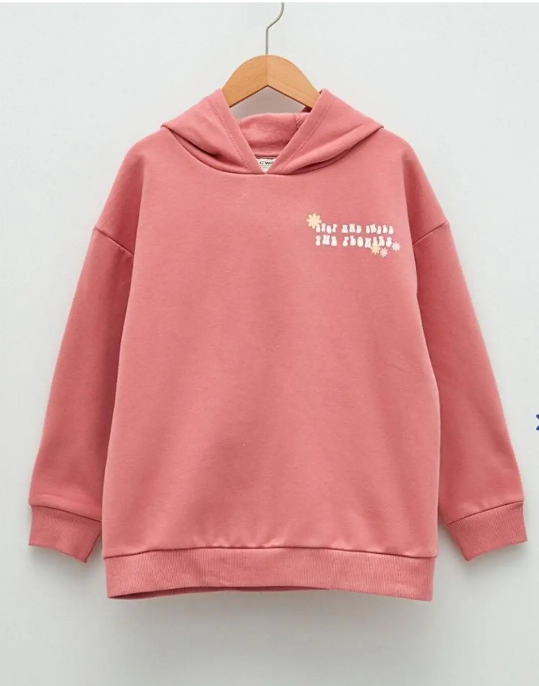 Pembe kapüşonlu sweatshirt 12-13 yaş için