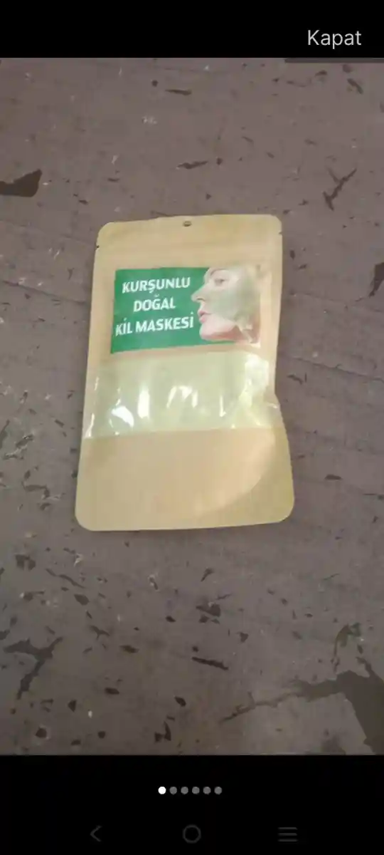 Kurşunlu doğal kil maskesi