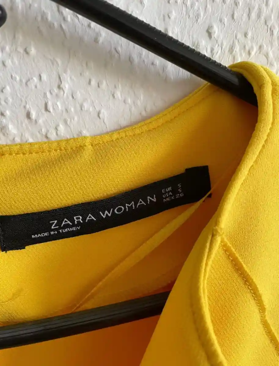 Zara kadın sarı bluz