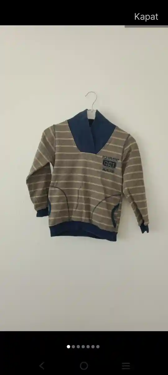 çizgili çocuk sweatshirt