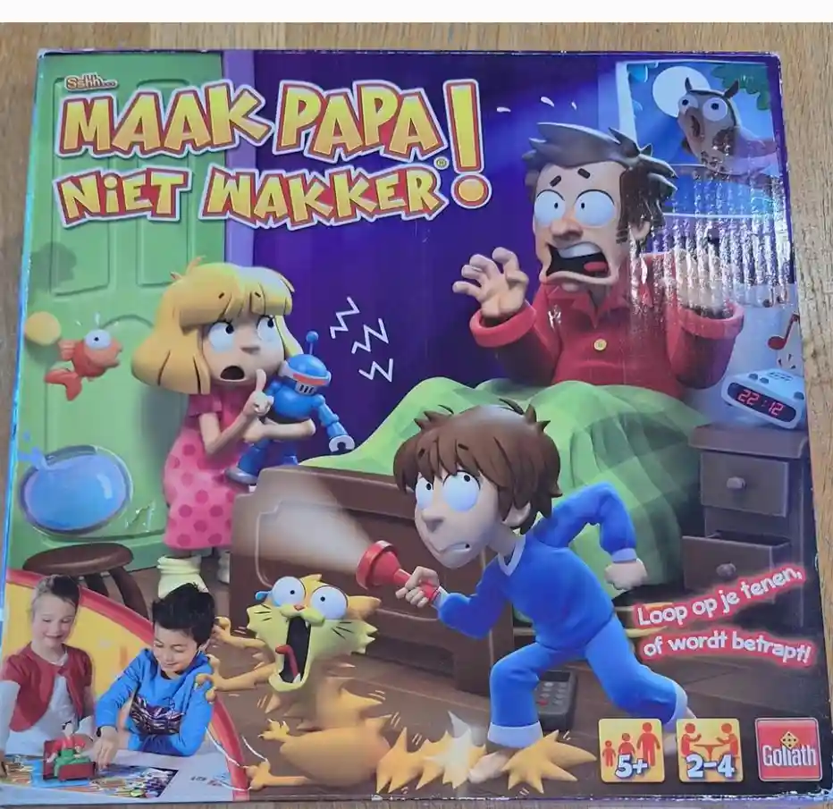 Eğlenceli masa oyunu: maak papa niet wakker