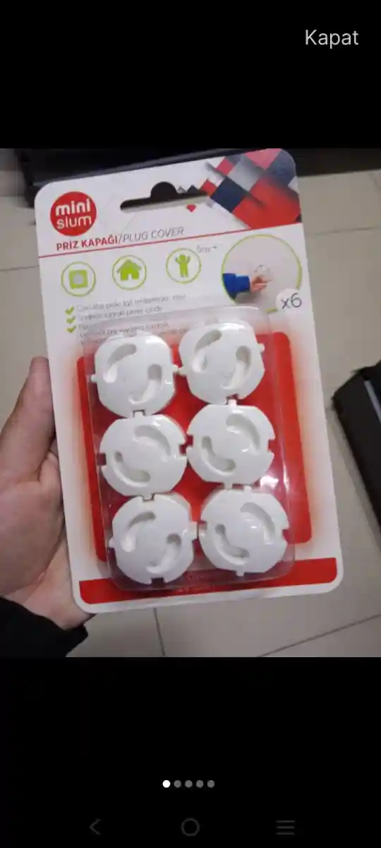 Miniyum priz kapağı seti (6 adet)