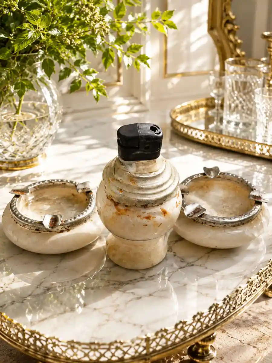 Saray ateşi – hakiki mermer masa takımı