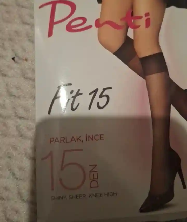 Parlak i̇nce diz üstü çorap - penti fit 15