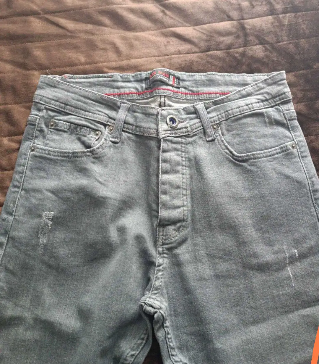 Gri renkli jean pantolon