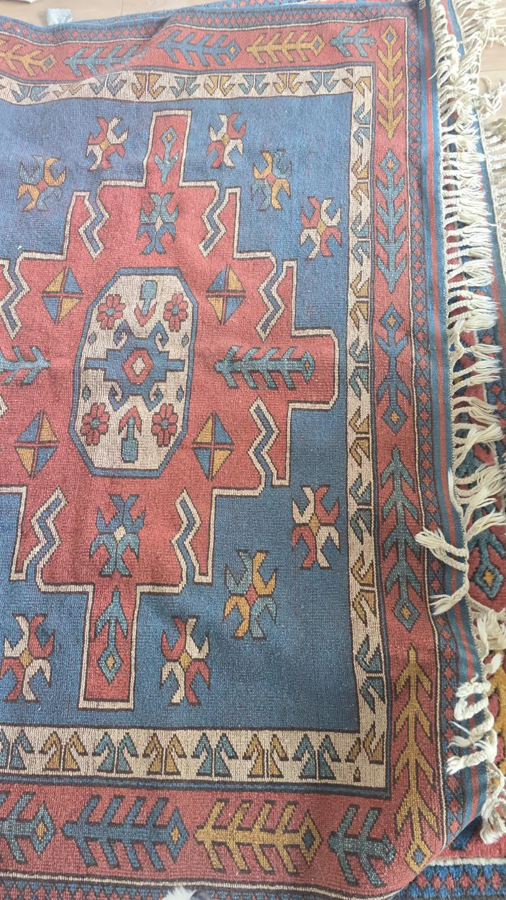 Renkli desenli dekoratif halıboyu 90, eni 73 cm