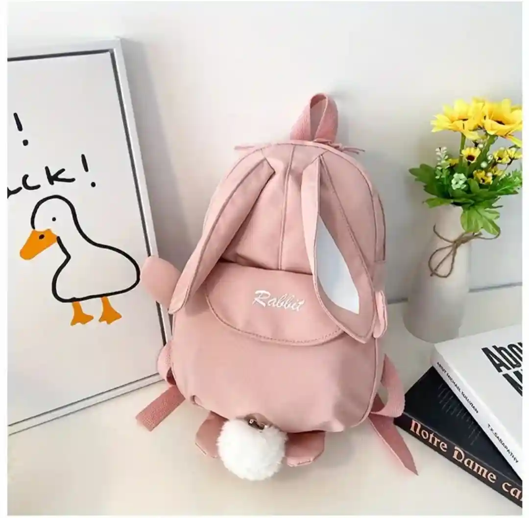 Pembe tavşan sırt çantası