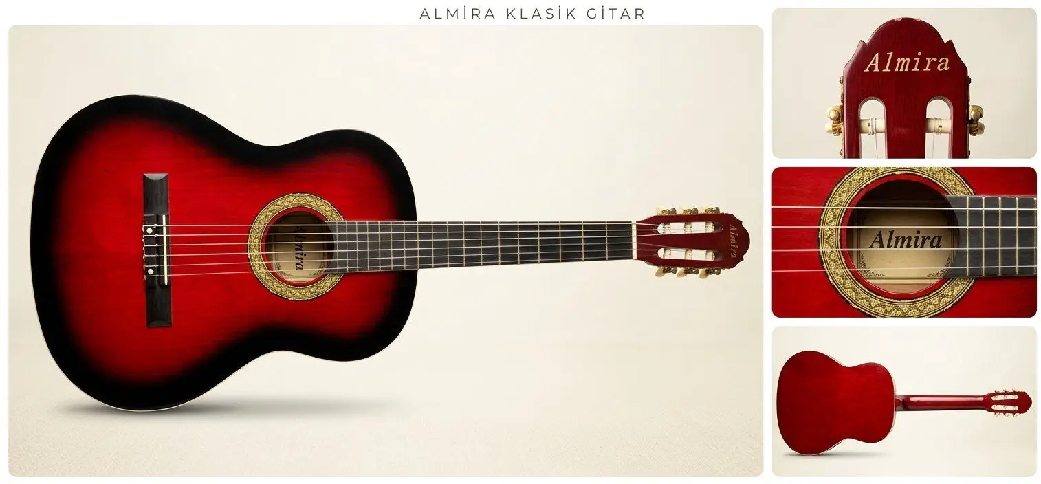 Almira klasik gitar - kırmızı