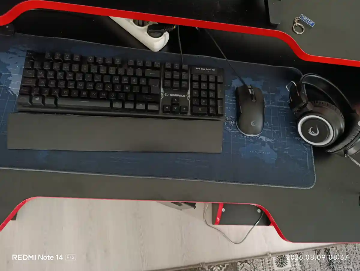Rampage klavye mouse ışıklı set rampage sn-r10 alquist mikrofon