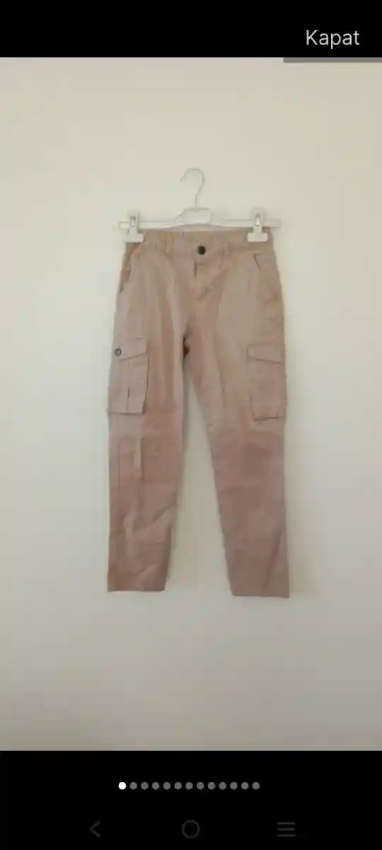 Bej renkli kargo pantolon