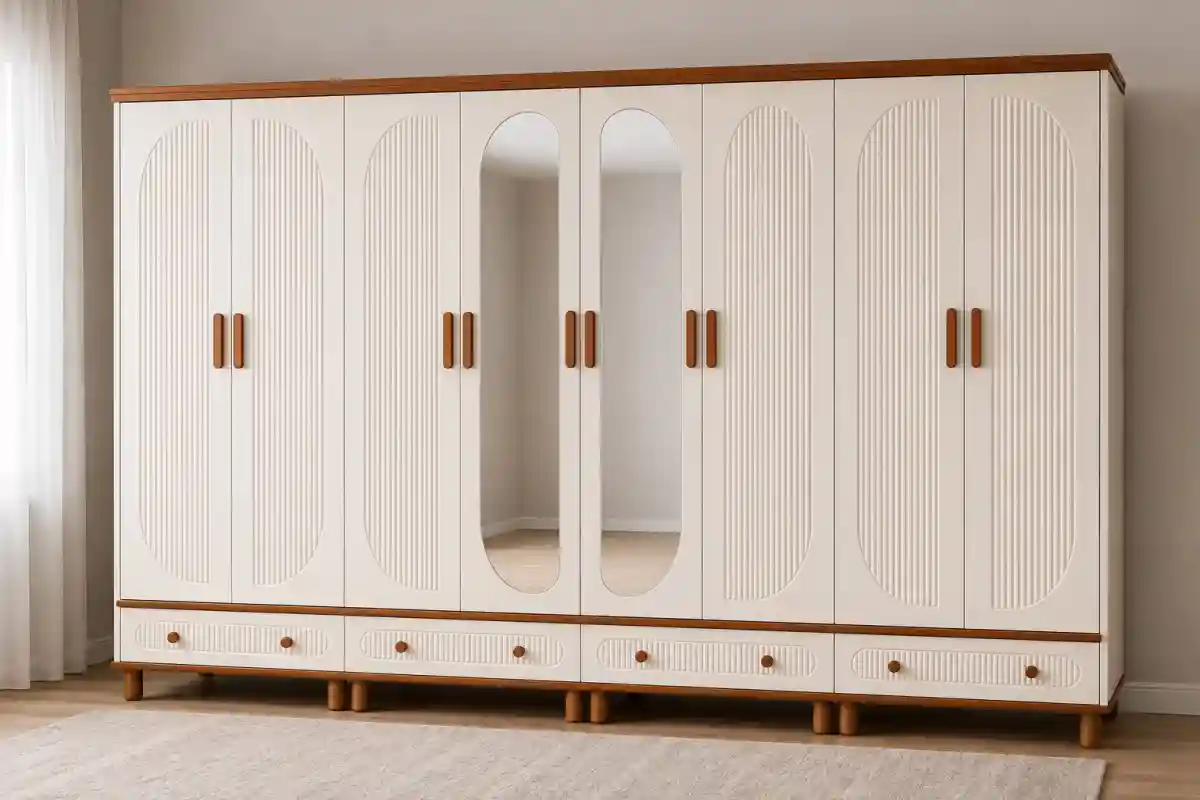 Comiet 8 kapaklı modern gardırop