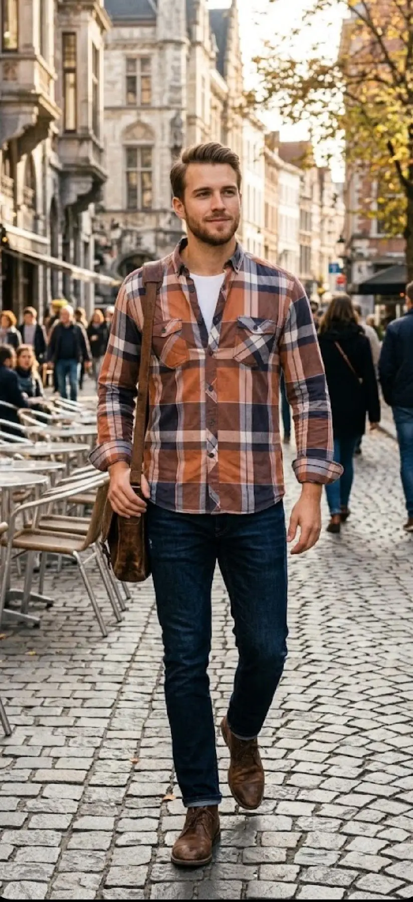 Kareli  gömlek slimfit