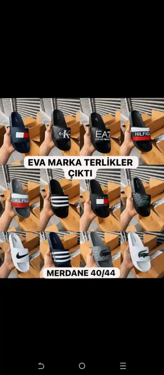 Farklı renk seçenekleriyle eva terlikler 40-41-42-43 mevcuttur.