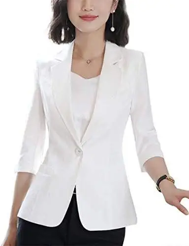 şık beyaz kadın ceket