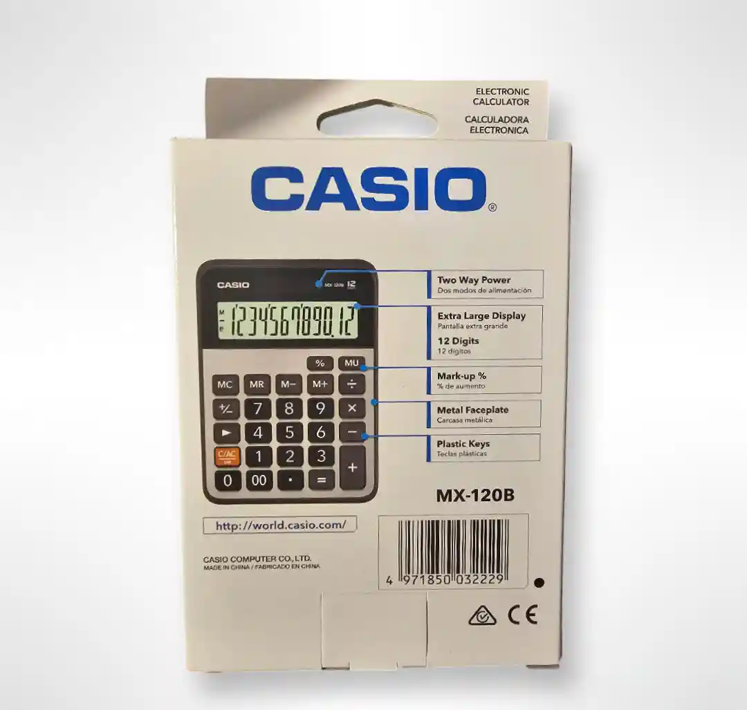 Casio mx-120b elektronik hesap makinesi