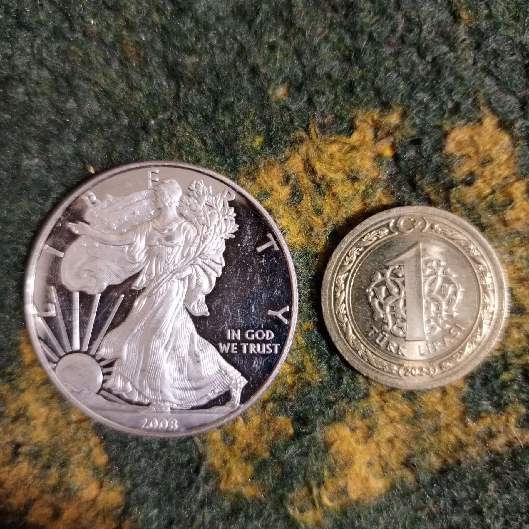Amerika 2008(w) yılı 1 ons gümüş 1 dolar..çil.. ilan görseli