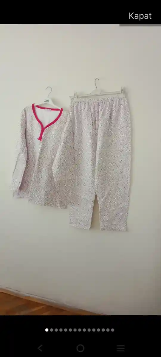 çiçek desenli kadın pijama takımı