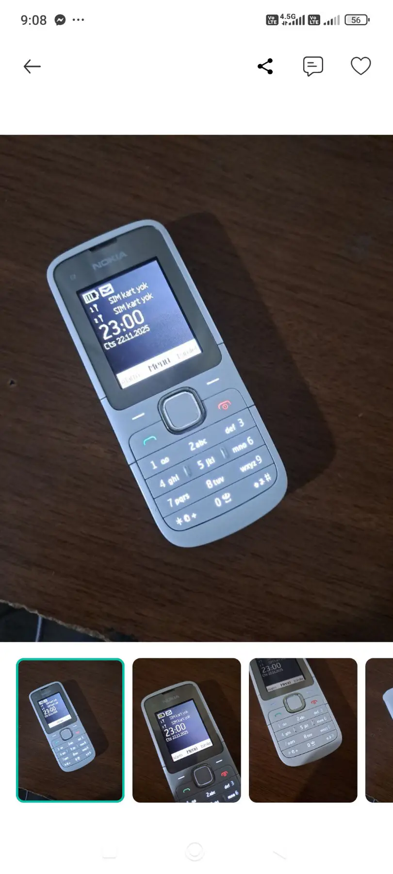 Gri renkli basit cep telefonu ilan görseli