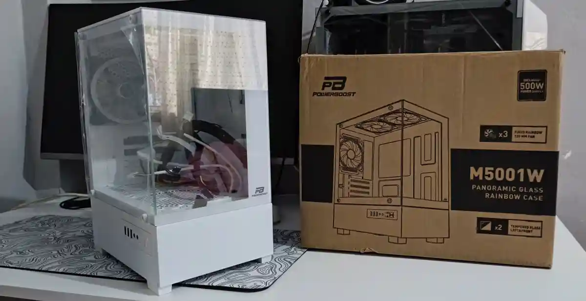Powerboost m5001w kasa+rainbown fan bilgisayar kasası ilan görseli