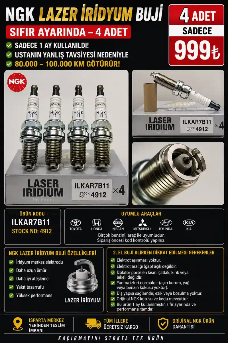 Ngk lazer i̇ridyum buji - 4 adet
