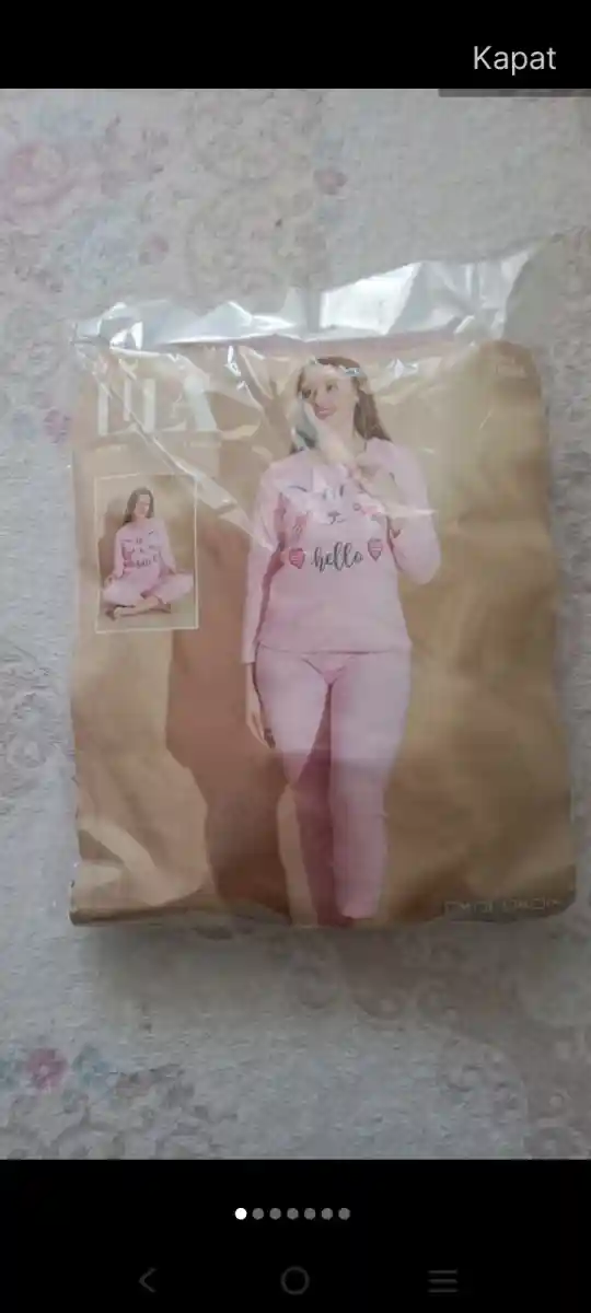 Pembe kadın pijama takımı