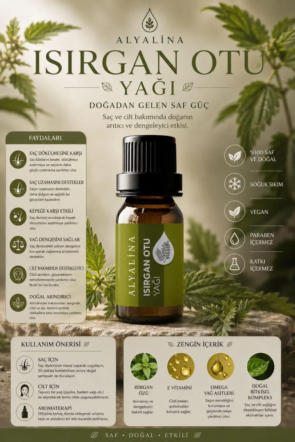 Alyalina isırgan otu yağı 30ml