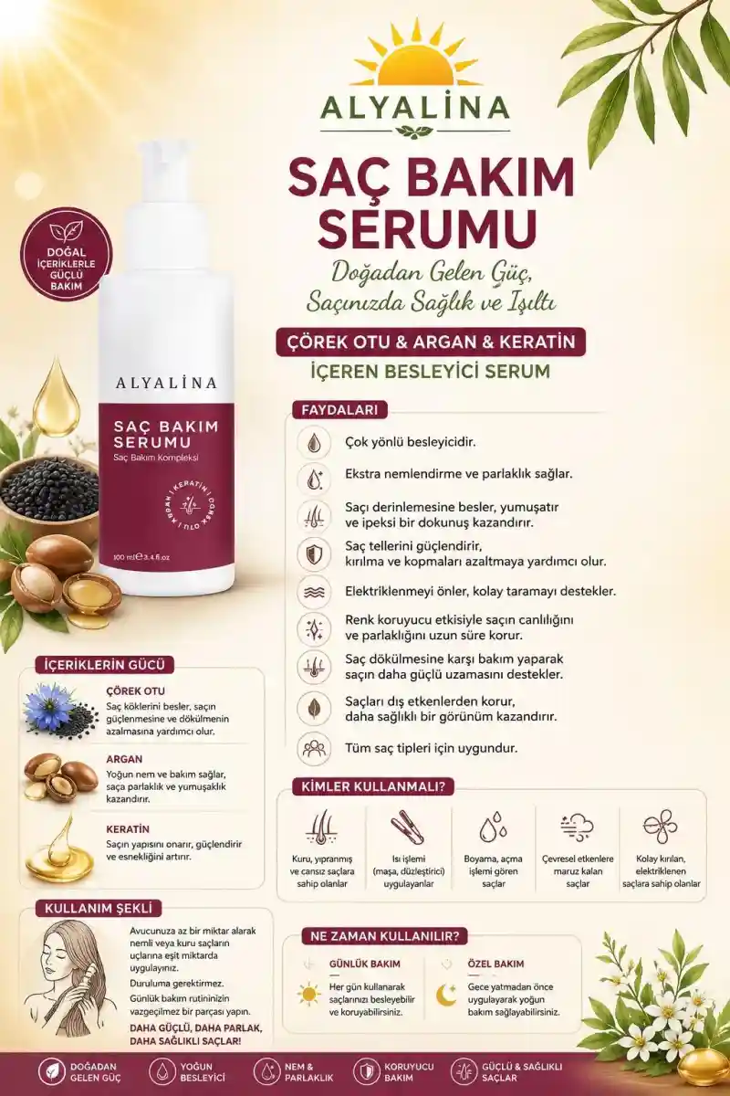 Alyalina saç bakım serumu