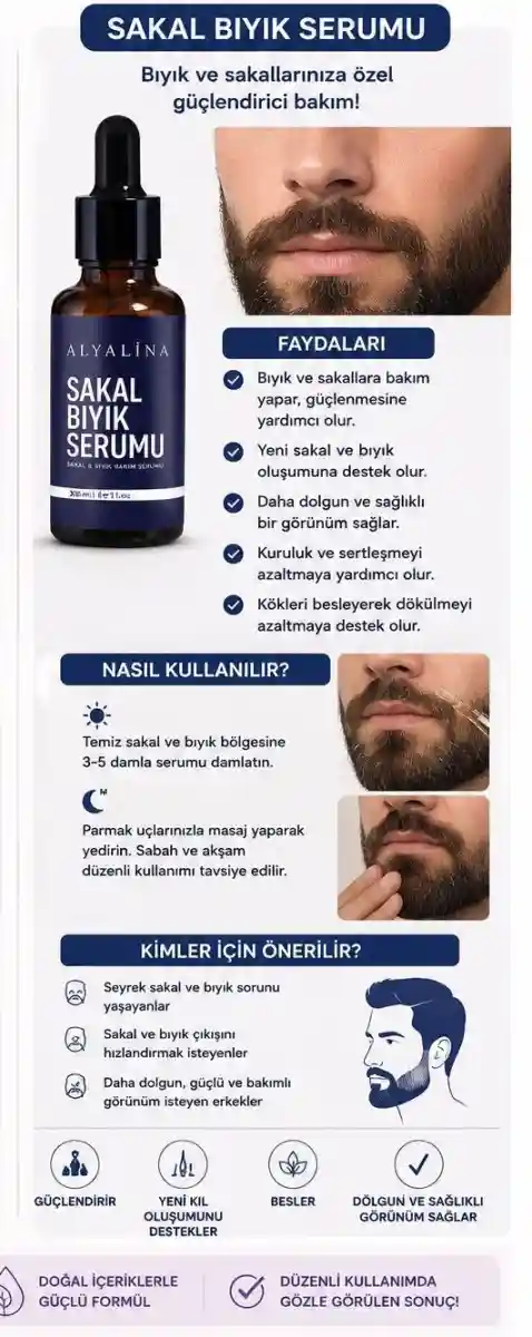 Sakal ve bıyık i̇çin besleyici serum