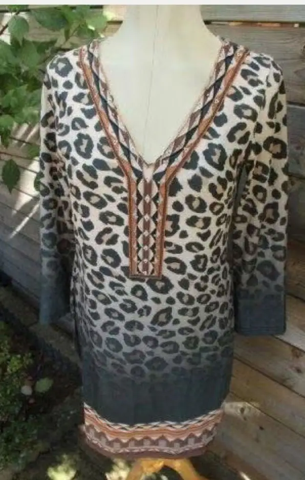 Leopar desenli yazlık elbise
