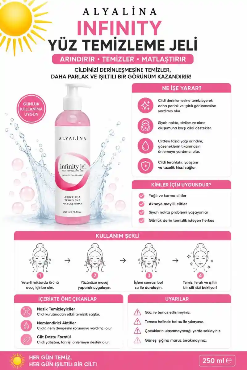 Alyalina infinity yüz temizleme jeli
