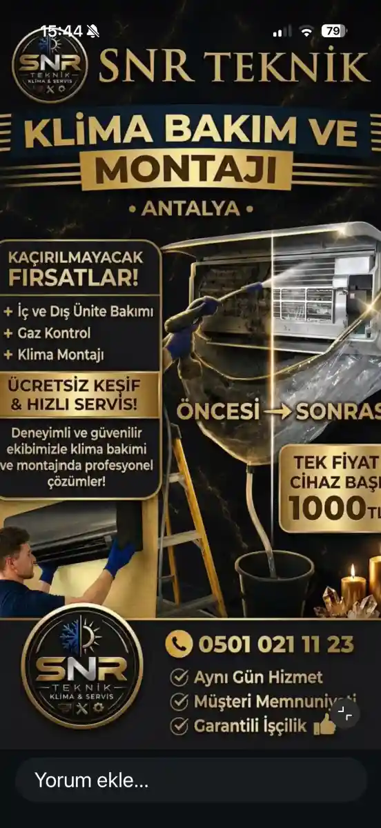 Klima bakım ve montaj hizmeti ilan görseli