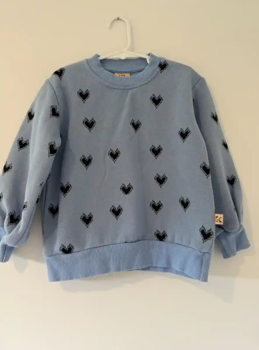 Mavi desenli sweatshirt