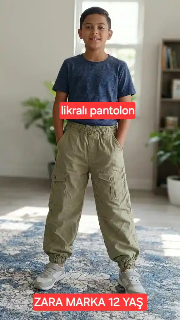 Zara 12 yaş likralı çocuk pantolonu