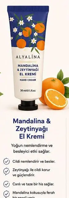 Mandalina & zeytinyağı el kremi