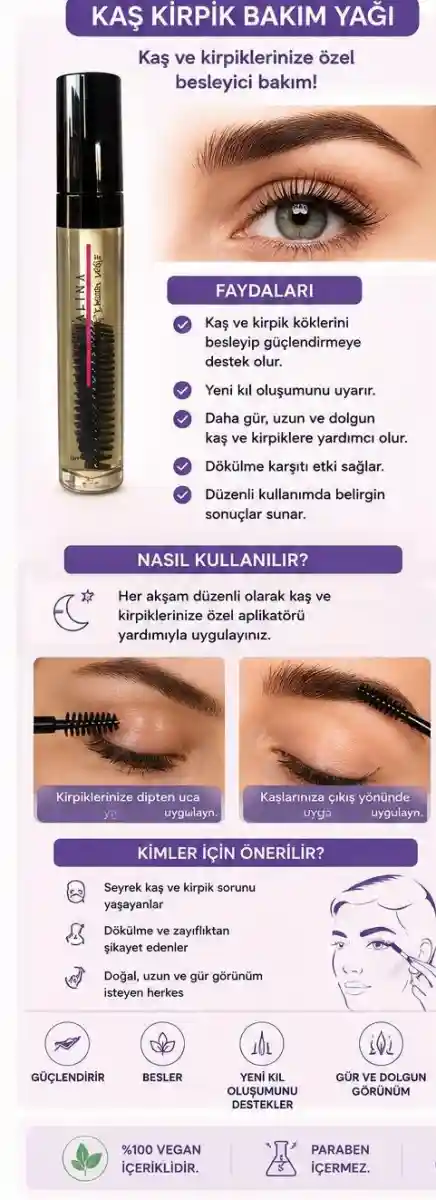 Kaş ve kirpik bakım yağı