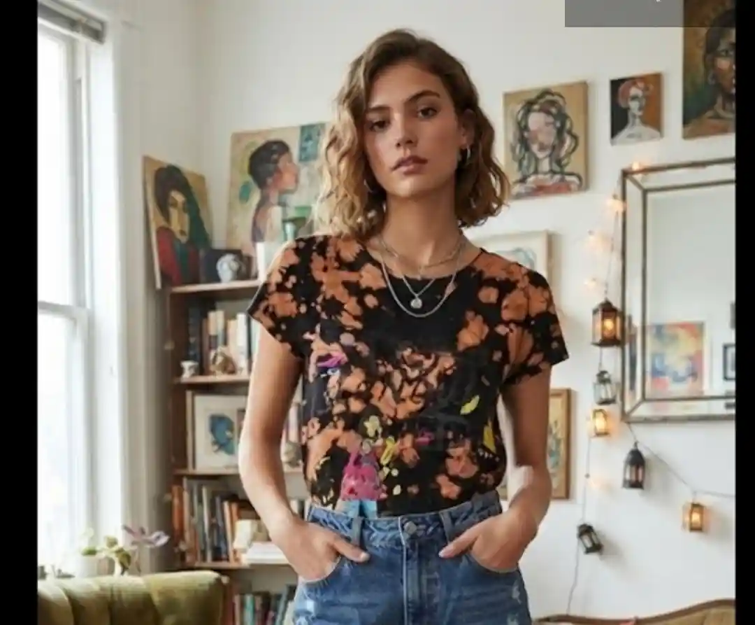 Batik desenli kaliteli tshirt