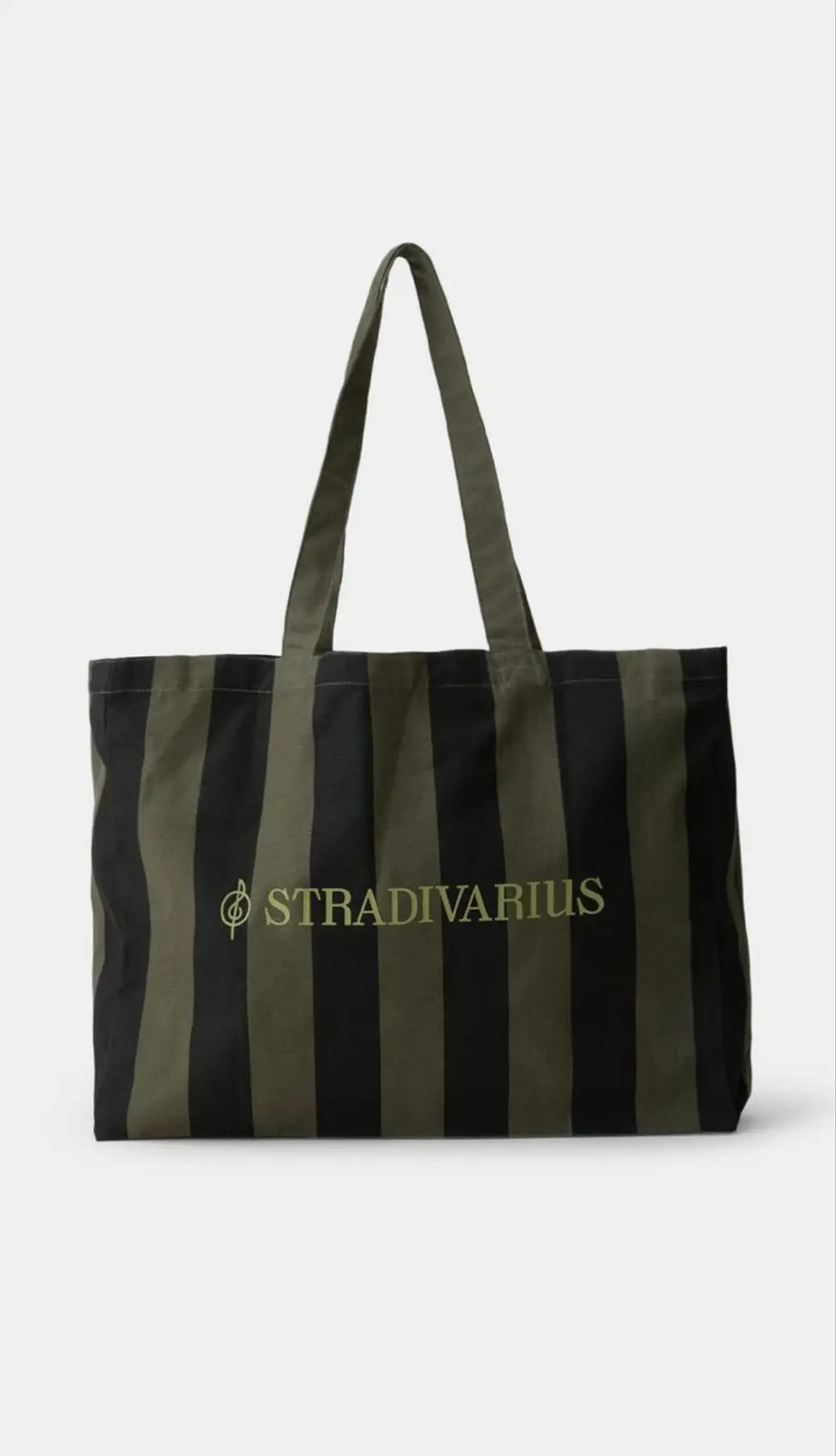 çizgili stradivarius alışveriş çantası