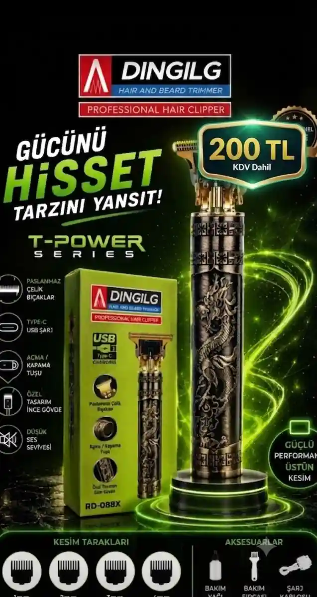 Dingilg profesyonel saç traş makinesi