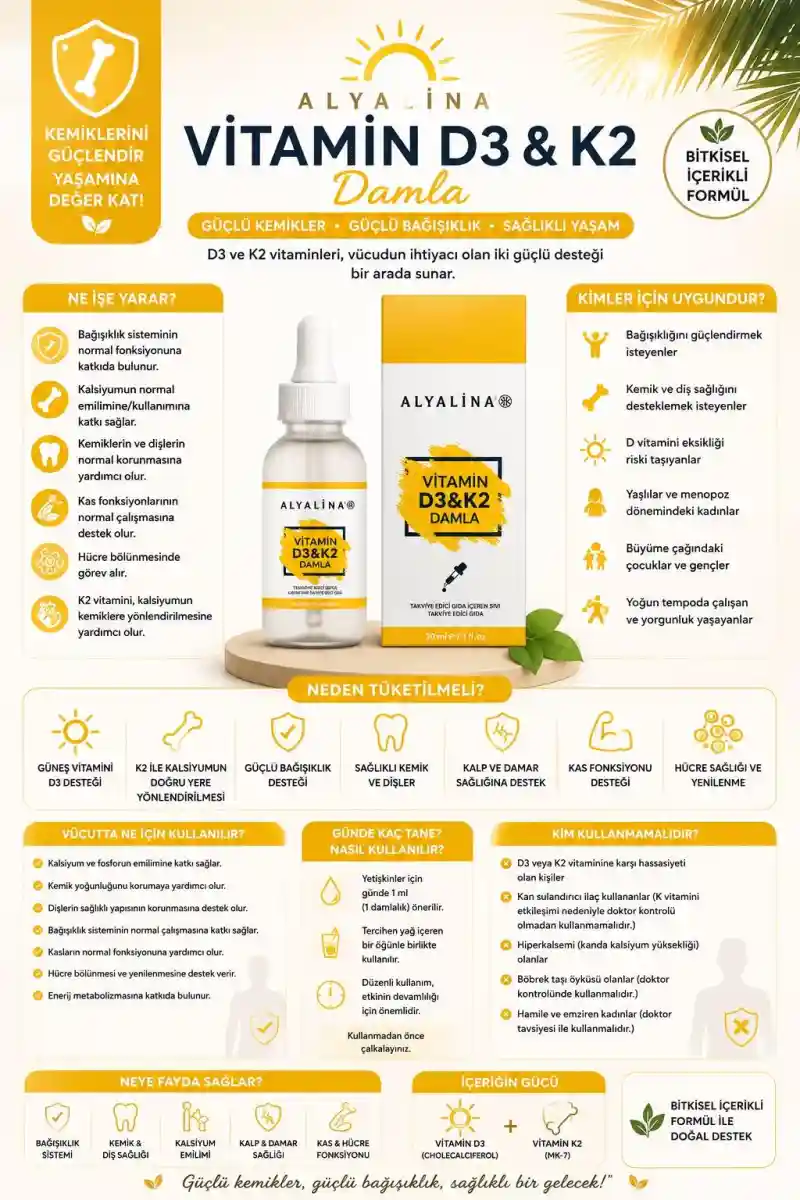 Alyaina d3 & k2 vitamin damlası