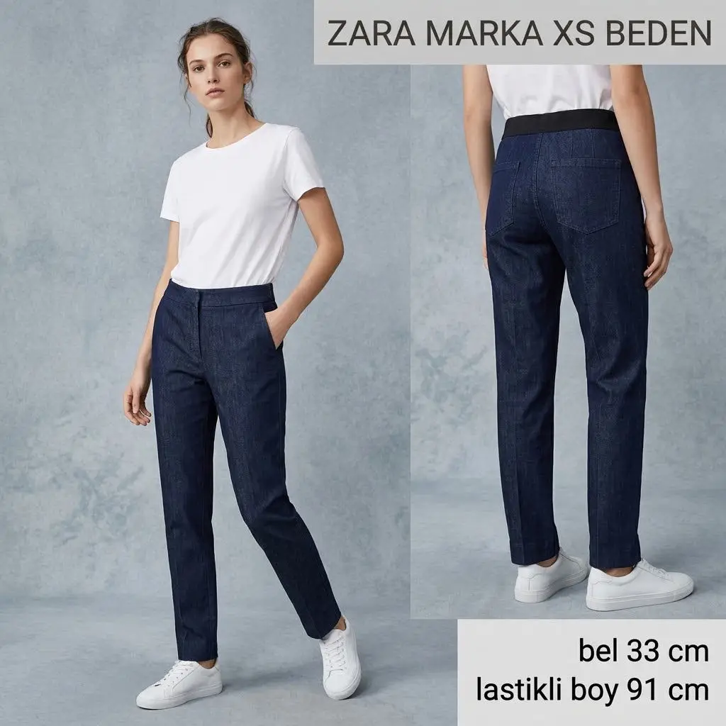 Zara kadın xs beden lastikli pantolon