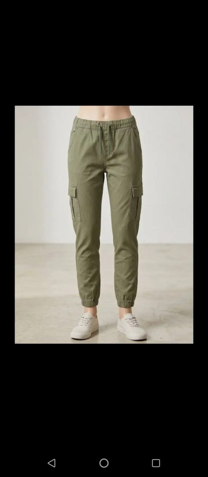 Kargo kesim yeşil pantolon