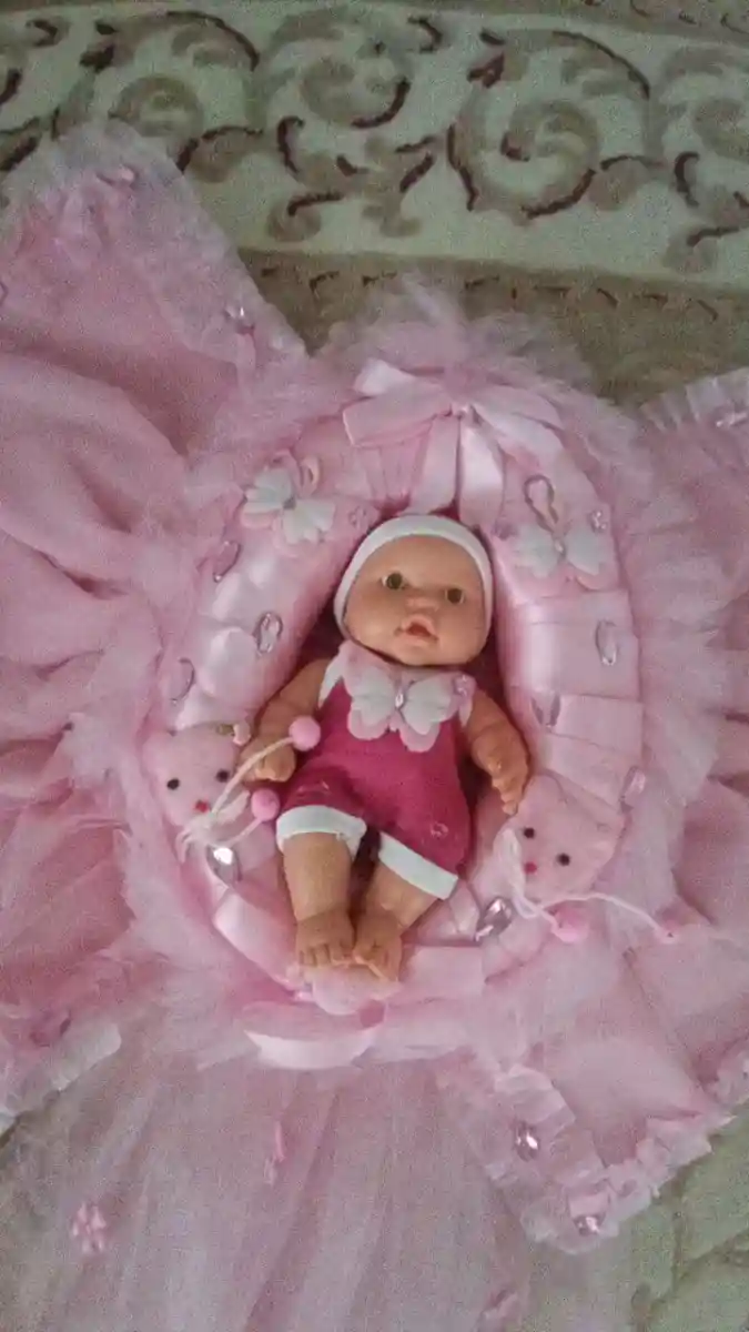 Pembe kız bebek odası kapı süsü