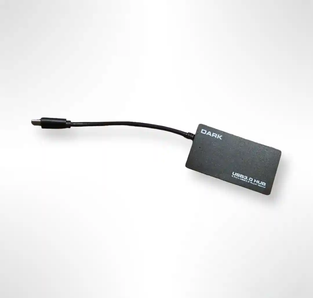 Dark usb 3.0×4 port mini hub