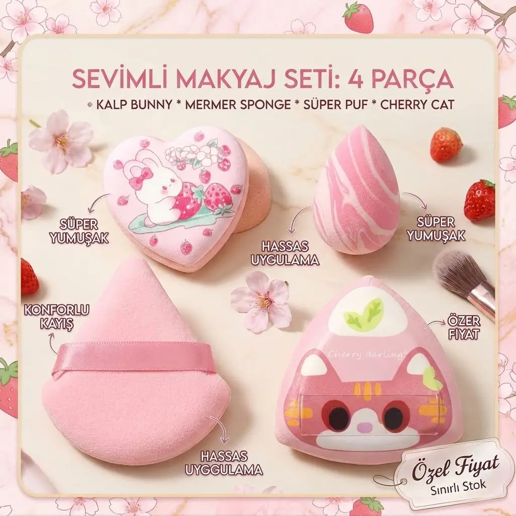 Sevimli makyaj seti - 4 parça