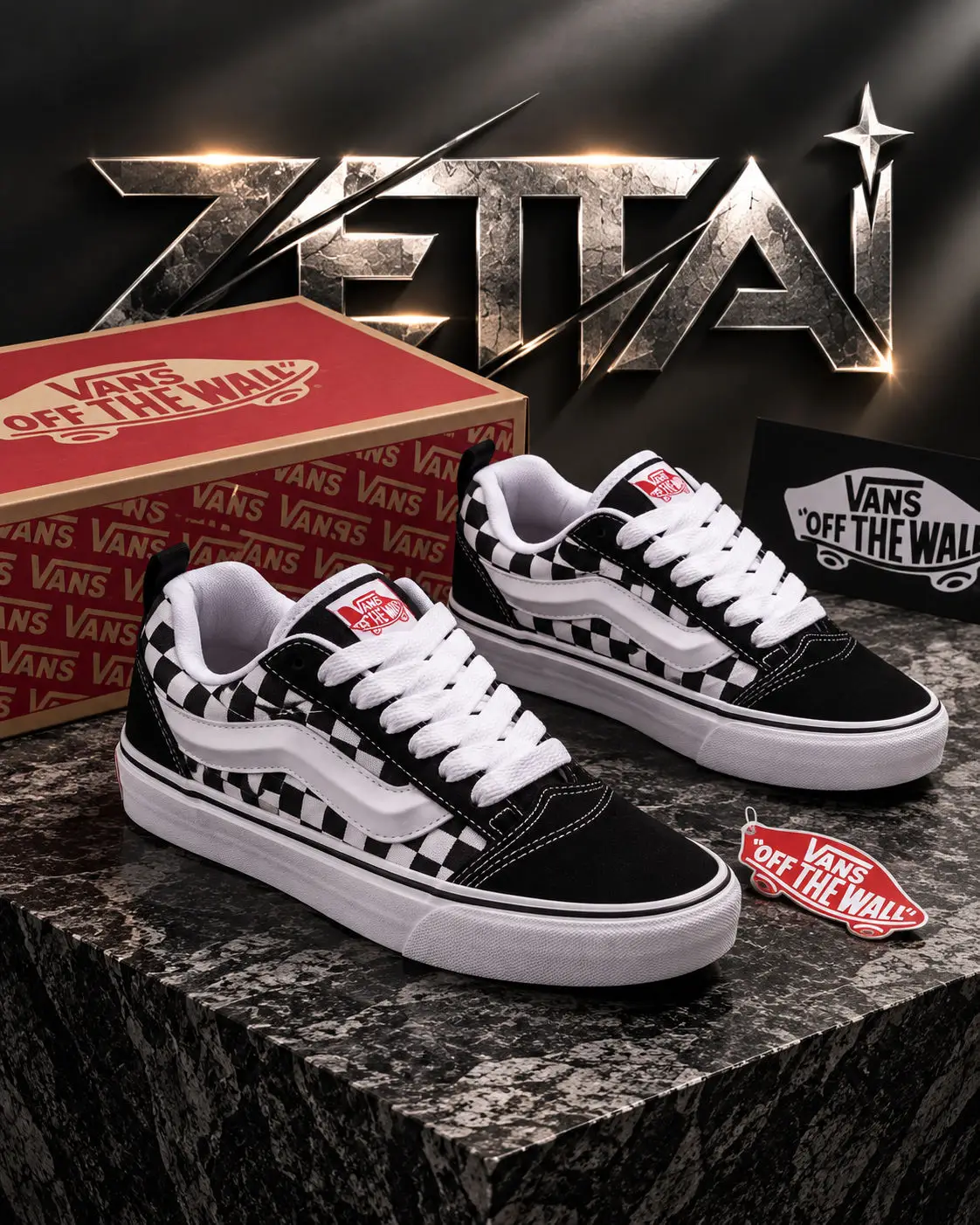 Vans checkerboard desenli spor ayakkabı