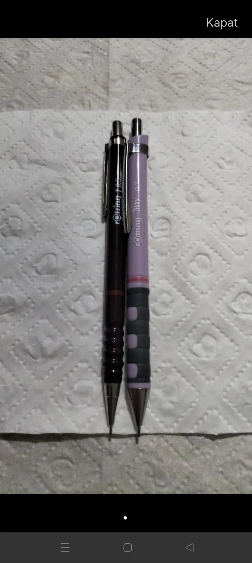 Rotring kalem seti. 0.5 ve 0.7