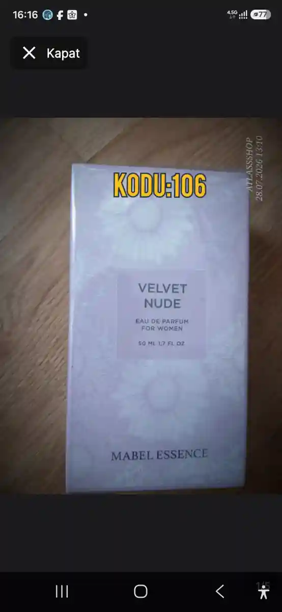 🌸 sifir kutusunda - #mabel #essence #velvet #nude #edp #kadın #parfümü (50 ml) #atlassshop kodu