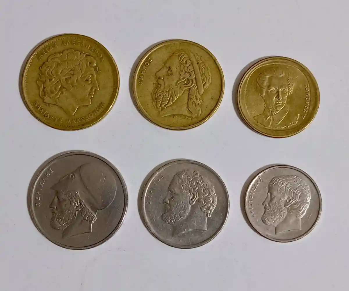 Antik temalı yunanistan koleksiyonluk madeni paralar seti