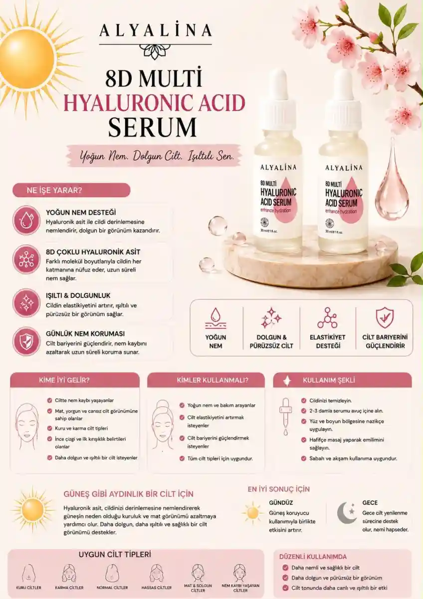 Alyalina 8d multi hyaluronik asit serumu